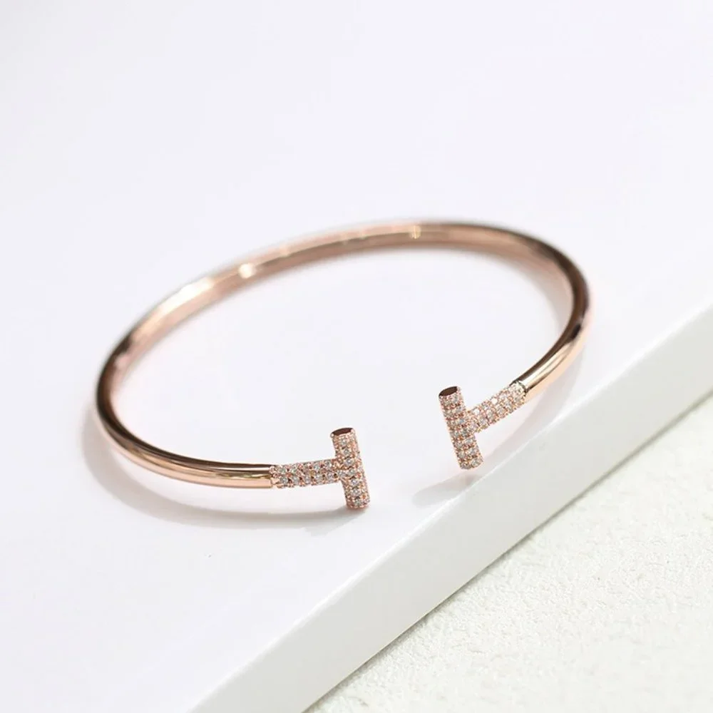 Rose Gold Beautiful Open Bracelet - Picture 1 of 12